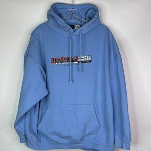 Vintage Tailslider Skate Park Corpus Christi Texas Blue Hooded Sweatshirt XL